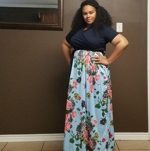 Surplice maxi dress
